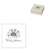 ヴィンテージひまわりエレガントライブラリー本Exライブラリー ラバースタンプ (押印)