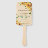 ヴィンテージひまわりエレガント夏の退職パーティー ハンドファン (正面)