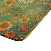 ヴィンテージひまわりガーデンバタフライアールヌーボー カッティングボード