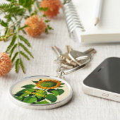 ヴィンテージひまわりキーチェーンたった今結婚しました キーホルダー (側面)