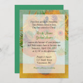 ヴィンテージひまわりクリスチャン結婚式 招待状 (正面/裏面)