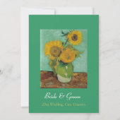 ヴィンテージひまわりクリスチャン結婚式 招待状 (裏面)