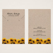 ヴィンテージひまわりジュエリーイヤリングネックレスディスプレイ (正面&裏面)