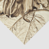 ヴィンテージひまわりセピアトーン古いスタイルデクページ 薄葉紙 (詳細)