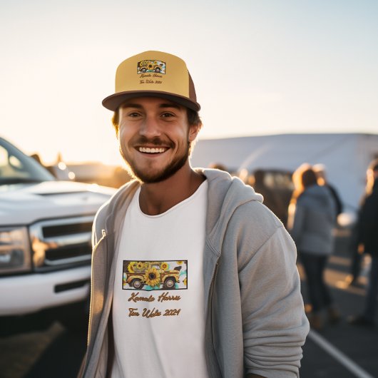 ヴィンテージひまわりトラック。ハリス – ワルツ。ブラウン キャップ