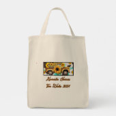 ヴィンテージひまわりトラック。ハリス – ワルツ。ブラウン トートバッグ (裏面)