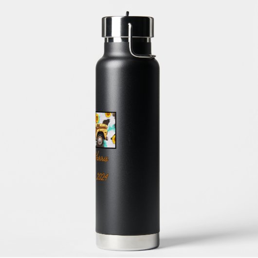 ヴィンテージひまわりトラック。ハリス – Walz 2024 ウォーターボトル (左面)