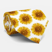 ヴィンテージひまわりハッピーフラワー ネクタイ (ロール)