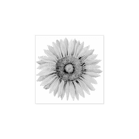 ヴィンテージひまわりハッピーフラワー ラバースタンプ (インプリント)