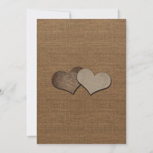 ヴィンテージひまわりバーラップレース結婚式招待状 招待状 (裏面)