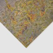 ヴィンテージひまわりフィールド明るい黄動揺して色 薄葉紙 (詳細)