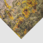 ヴィンテージひまわりフィールド黄色テクスグランジチャ 薄葉紙 (詳細)