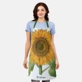 ヴィンテージひまわりフラワーバイバシリウスベスラー エプロン (着用した状態)