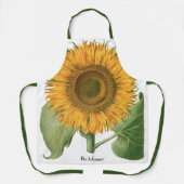 ヴィンテージひまわりフラワーバイバシリウスベスラー エプロン (正面)