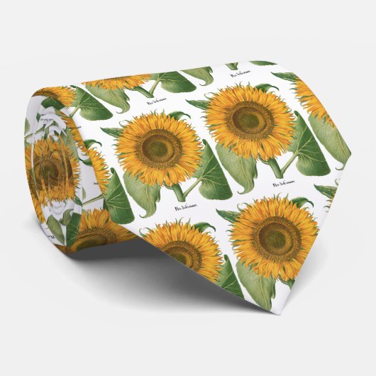 ヴィンテージひまわりフラワーバイバシリウスベスラー ネクタイ (ロール)