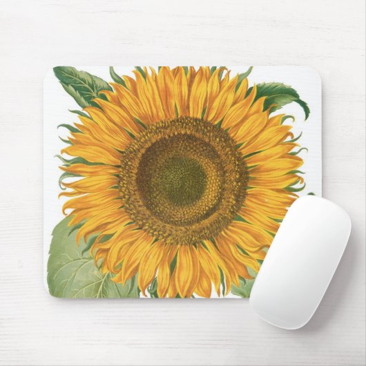 ヴィンテージひまわりフラワーバイバシリウスベスラー マウスパッド (マウス)
