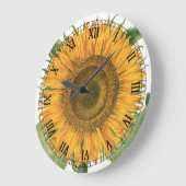 ヴィンテージひまわりフラワーバイバシリウスベスラー ラージ壁時計 (傾斜)