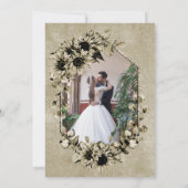 ヴィンテージひまわりフローラフォトウェディングレセプション 招待状 (裏面)