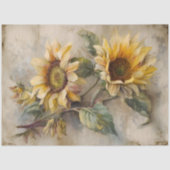 ヴィンテージひまわりフローラ切り離し 薄葉紙 (正面)