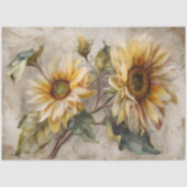 ヴィンテージひまわりフローラ切り離し 薄葉紙 (正面)