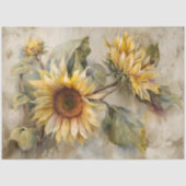 ヴィンテージひまわりフローラ切り離し 薄葉紙 (正面)