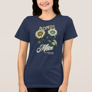 ヴィンテージひまわりボーナス母の義母ギフト トライブレンドＴシャツ