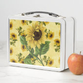 ヴィンテージひまわりメタルランチボックス メタルランチボックス (インサイチュ)