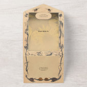 ヴィンテージひまわりワンウェディング招待 オールインワン招待状 (外側)