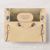 ヴィンテージひまわりワンウェディング招待 オールインワン招待状 (裏面)