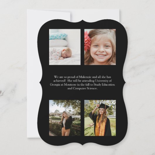 ヴィンテージひまわり卒業発表 招待状 (裏面)