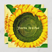 ヴィンテージひまわり招待状 招待状 (正面/裏面)