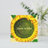 ヴィンテージひまわり招待状 招待状 (スタンド正面)