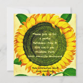 ヴィンテージひまわり招待状 招待状 (裏面)