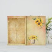 ヴィンテージひまわり日誌ページスクラップブック紙 (スタンド正面)