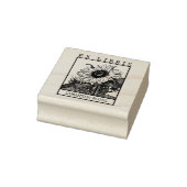 ヴィンテージひまわり本Ex Libris ラバースタンプ (スタンプ)