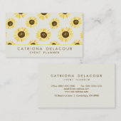 ヴィンテージひまわり柄名刺 名刺 (正面/裏面)