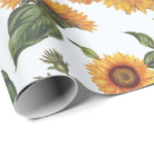 ヴィンテージひまわり植物学 ラッピングペーパー (ロールコーナー)