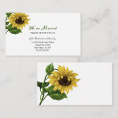 ヴィンテージひまわり移動 |新しいアドレス エンクロージャーカード (正面/裏面)