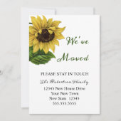 ヴィンテージひまわり移動 |新しいアドレス カード (正面)