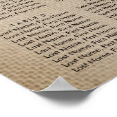 ヴィンテージひまわり結婚の座席表8 ポスター (角)