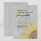 ヴィンテージひまわり結婚式招待状 招待状 (正面/裏面)