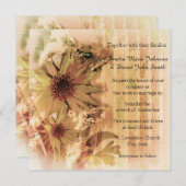 ヴィンテージひまわり結婚式招待状 招待状 (正面/裏面)