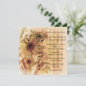 ヴィンテージひまわり結婚式招待状 招待状 (スタンド正面)