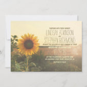 ヴィンテージひまわり結婚式招待状 招待状 (正面)