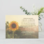 ヴィンテージひまわり結婚式招待状 招待状 (スタンド正面)