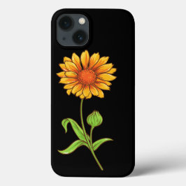 ヴィンテージひまわり自然デザイン iPhone 13ケース