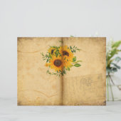 ヴィンテージひまわり雑誌スクラップブックページ (スタンド正面)