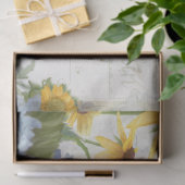 ヴィンテージひまわり青フローラトンボ脚本 薄葉紙 (ギフト)