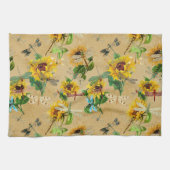 ヴィンテージひまわり キッチンタオル (横)