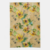 ヴィンテージひまわり キッチンタオル (縦)